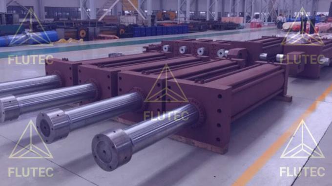 أسطوانة هيدروليكية تلسكوبية Flutec أسطوانة زيت مزدوجة التأثير للهندسة الميكانيكية 0