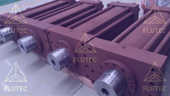 أسطوانة هيدروليكية تلسكوبية Flutec أسطوانة زيت مزدوجة التأثير للهندسة الميكانيكية 3
